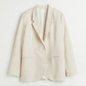 H&M Linen blend cream blazer